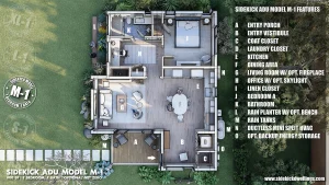 3D Floor Plan of Sidekick Model M-1 Semi-Custom ADU 3D Floor Plan of Sidekick Model M-1 Semi-Custom ADU